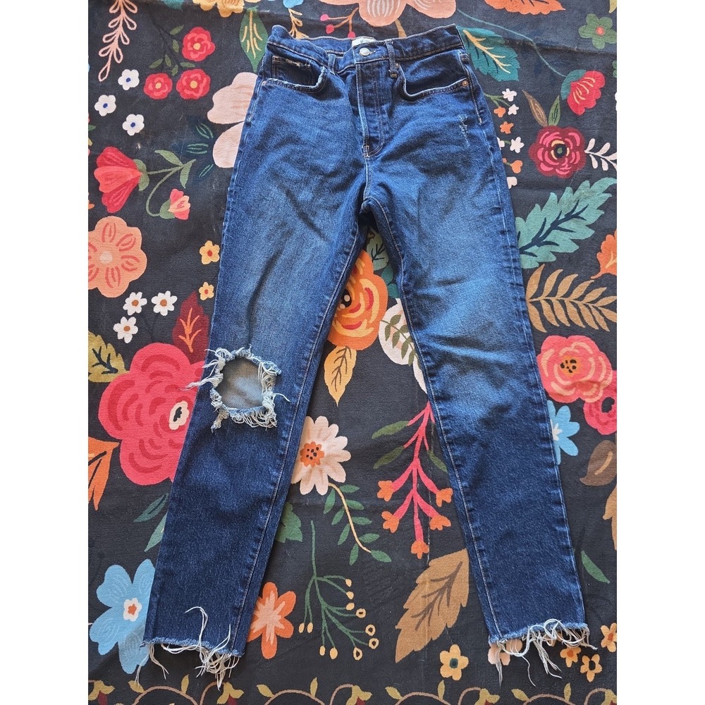 We The Free-‎ Women's Jeans Size 29 Tattered Distressed Button Fly Raw Hem